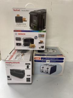 4 X ASSORTED TOASTERS INC. BOSCH INCLUDEO