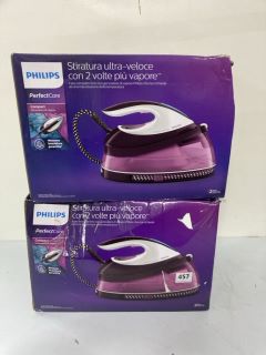 2 X PHILIPS PERFECT CARE STEAM GENERATING IRONS