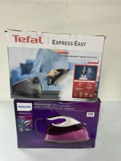 2 X ASSORTED STEAM GENERATING IRONS INC, TEFAL EXPRESS EASY