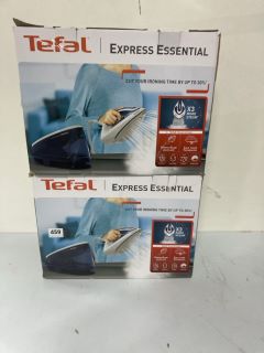 2 X TEFAL EXPRESS ESSENTIAL STEAM GENERATING IRONS