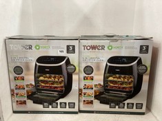 2 X TOWER VORTX 11L 5-IN-1 DIGITAL AIR FRYER OVEN - BLACK - MODEL NO.: T17039 - TOTAL RRP £240