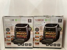 2 X TOWER VORTX 11L 5-IN-1 DIGITAL AIR FRYER OVEN - BLACK - MODEL NO.: T17039 - TOTAL RRP £240