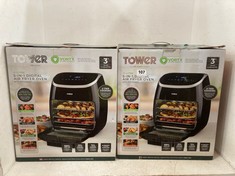 2 X TOWER VORTX 11L 5-IN-1 DIGITAL AIR FRYER OVEN - BLACK - MODEL NO.: T17039 - TOTAL RRP £240