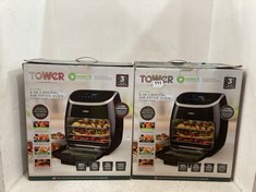 2 X TOWER VORTX 11L 5-IN-1 DIGITAL AIR FRYER OVEN - BLACK - MODEL NO.: T17039 - TOTAL RRP £240