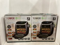 2 X TOWER VORTX 11L 5-IN-1 DIGITAL AIR FRYER OVEN - BLACK - MODEL NO.: T17039 - TOTAL RRP £240