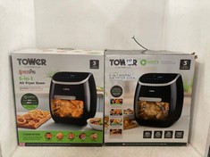 TOWER XPRESS PRO 11L 5-IN-1 AIR FRYER OVEN - BLACK TO INCLUDE TOWER VORTX 11L 5-IN-1 DIGITAL AIR FRYER OVEN - BLACK