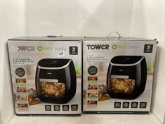 2 X TOWER VORTX 11L 5-IN-1 DIGITAL AIR FRYER OVEN - BLACK - MODEL NO.: T17039 - TOTAL RRP £240