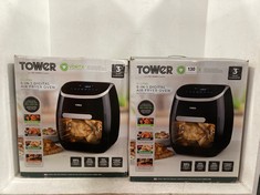 2 X TOWER VORTX 11L 5-IN-1 DIGITAL AIR FRYER OVEN - BLACK - MODEL NO.: T17039 - TOTAL RRP £240