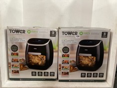 2 X TOWER VORTX 11L 5-IN-1 DIGITAL AIR FRYER OVEN - BLACK - MODEL NO.: T17039 - TOTAL RRP £240