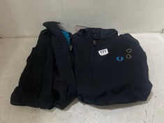 2 X FRED PERRY X AMY WINEHOUSE LAUREL WREATH ZIP-THROUGH JACKET - BLACK MIXED SIZES - UK 10 / UK 15 - RRP £203/EACH