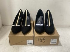 2 X EVERYDAY WOMEN'S HEELS SHOES IN BLACK - UK 5