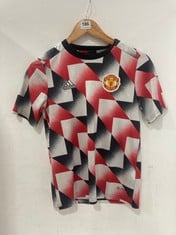 ADIDAS MANCHESTER UNITED KIDS SPORTS T-SHIRT - RED/BLACK-WHITE - AGE 11-12YRS