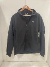 FRED PERRY MEN'S WOVEN TRACK JACKET IN BLACK - SIZE S - RRP £110