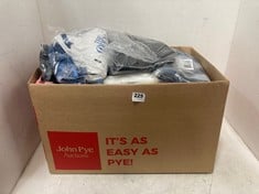 BOX OF ASSORTED ADULTS CLOTHING TO INCLUDE CYBERJAMMIES MAN WOVEN PANT - MULTI SIZE M