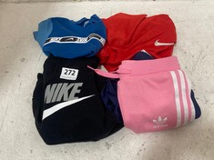 5 X ASSORTED KIDS SPORTS CLOTHING TO INCLUDE ADIDAS JOGGING BOTTOMS SIZE 6 - 9 MONTHS IN PINK