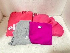 4 X KIDS BRANDED CLOTHING TO INCLUDE NEW BALANCE HOODED SPORTS TOP SIZE 10 - 12 YEARS IN MAGENTA