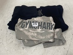 3 X GYMSHARK CLOTHING ITEMS TO INCLUDE GYMSHARK DRY LEGGINGS SIZE XS IN BLACK