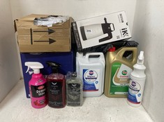 ASSORTED ITEMS TO INCLUDE HYSPEC CASTROL EDGE 5L TO INCLUDE NILCO NILGLASS GLASS & MIRROR CLEANER 5L