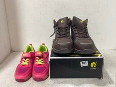 FITVILLE MENS HIGH-TOP STEEL TOE CAP WORK BOOTS V2 SIZE 6.5 TO INCLUDE HEELEY SHOES IN HOT PINK SIZE US 5