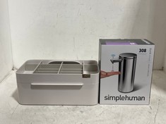 SIMPLE HUMAN RECHARGABLE SENSOR PUMP TO INCLUDE JOSEPH JOSEPH CONSMETIC ORGANIASER STORAGE BOX IN PINK - RRP £110