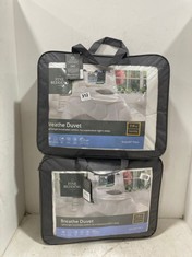 2 X THE BEDDING COMPANY BREATHE DUVET 7 TOG APPROX 260 X 220 CM - RRP £190