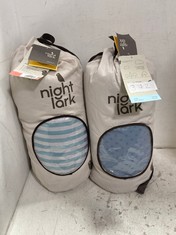 NIGHT LARK COVERLESS DUVET - STRIPED SHORES - DOUBLE TO INCLUDE NIGHT LARK COVERLESS DUVET - DUSK BLUE - SINGLE