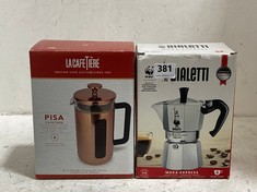 BIALETTI MOKA EXPRESS ESPRESSO MAKER TO INCLUDE LA CAFETIERE PISA STAINLESS STEEL CAFETIERE