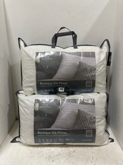 2 X THE FINE BEDDING BOUTIQUE SILK PILLOWS - MEDIUM FIRM SUPPORT