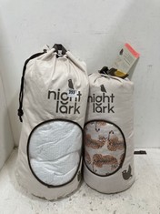 NIGHT LARK COVERLESS DUVET - WILD TIGERS - DOUBLE TO INCLUDE NIGHT LARK COVERLESS DUVET - WHITE