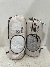 NIGHT LARK COVERLESS DUVET - POLAR WHITE - KING TO INCLUDE NIGHT LARK KIDS COVERLESS DUVET SET - IN THE GARDEN - SINGLE