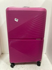 AMERICAN TOURISTER LARGE HARD SHELL SUITCASE - BRIGHT PINK