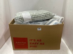 BOX OF ASSORTED JOHN LEWIS BEDDING ITEMS TO INCLUDE JOHN LEWIS COTTON DUVET COVER SET - EXOTIC GARDEN - SINGLE