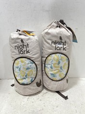 2 X NIGHT LARK COVERLESS DUVET - AMALFI LEMONS - SINGLE - TOTAL RRP £110