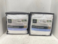 2 X THE FINE BEDDING COMPANY BREATHE MATTRESS PROTECTOR - KING AND SUPER KING - TOTAL RRP £115