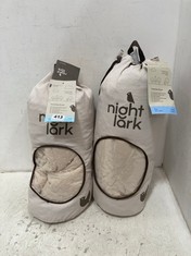 NIGHT LARK COVERLESS DUVET - WARM SAND - KING TO INCLUDE NIGHT LARK COVERLESS DUVET - AMALFI LEMONS - SINGLE