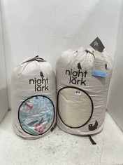 NIGHT LARK COVERLESS DUVET - WARM SAND - KING TO INCLUDE NIGHT LARK COVERLESS DUVET - PALM SPRINGS - SUPER KING