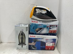 4 X ASSORTED JOHN LEWIS IRONS TO INCLUDE TEFAL EXPRESS STEAM IRON