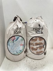 NIGHT LARK COVERLESS DUVET - WILD TIGERS - SINGLE TO INCLUDE NIGHT LARK COVERLESS DUVET - PALM SPRINGS - SUPER KING