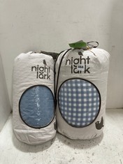 NIGHT LARK COVERLESS DUVET - DUSK BLUE - KING TO INCLUDE NIGHT LARK COVERLESS DUVET - BLUE - DOUBLE