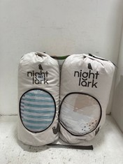 NIGHT LARK COVERLESS DUVET - STRIPED SHORES - DOUBLE TO INCLUDE NIGHT LARK COVERLESS DUVET - SCANDI RETRO - KING