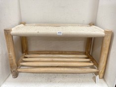 JOHN LEWIS WOVEN TOP SHOE BENCH - RRP £100