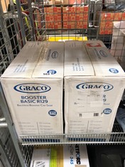 2 X GRACO BOOSTER BASIC R129 BACKLESS BOOSTER CAR SEAT