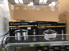 3 X ASSORTED ITEMS TO INCLUDE RUSSELL HOBBS RICE COOKER