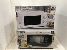 TOWER 20L 800W BLACK MICROWAVE TO INCLUDE DAEWOO 800W 20L MICROWAVE - WHITE