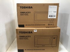 2 X TOSHIBA MICROWAVE OVENS - MODEL NO.: ML-EM23P(SS) / MM-MM20P(WH)