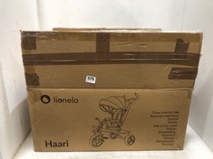 LIONELO HAARI 2-IN-1 KIDS TRICYCLE STROLLER - MULTI - RRP £105