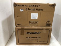 RUSSELL HOBBS COMPACT BLACK MICROWAVE - MODEL NO.: RHM2076B-AZ TO INCLUDE COMFEE MICROWAVE OVEN - MODEL NO.: CM-M202RAF(CM)