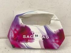 MARC JACOBS THE SACK FUTURE FLORAL MINI LEATHER TOTE BAG - WHITE/MULTI - RRP £475