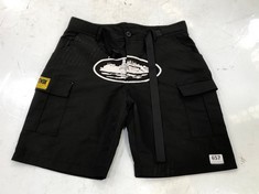 CORTEIZ RULES THE WORLD SHORTS SIZE L IN BLACK - RRP £105