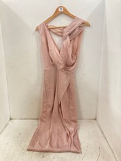 KEEPSAKE WOMEN'S SLEEVELESS SATIN DRESS - PALE PINK - SIZE S